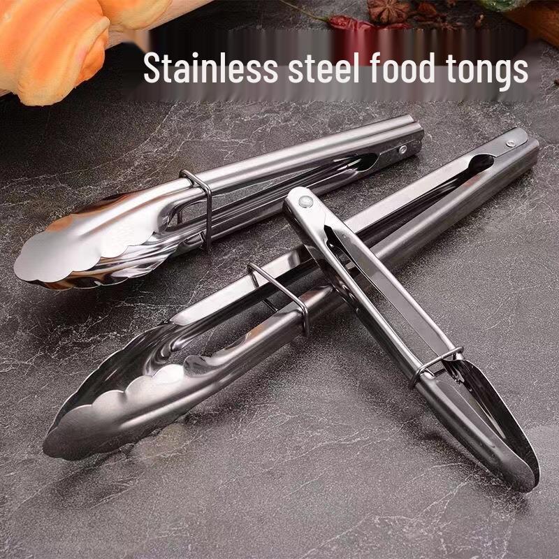 7-inch Stainless Steel Plum Blossom Bread and Outdoor Barbecue Tongs Small 7-inch 1000/box