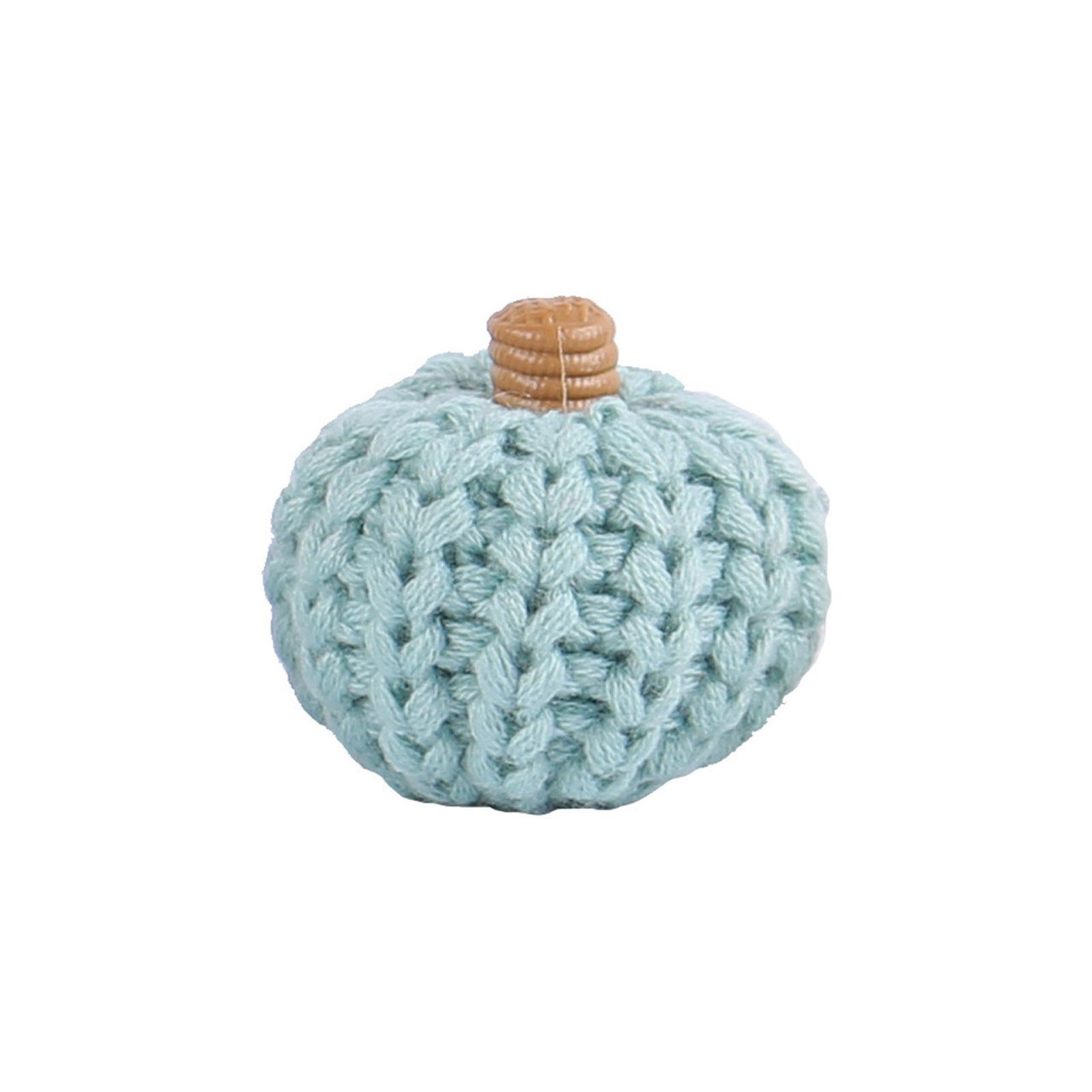 

Искусственные тыквы, вязаные крючком, осенний декор стола ко Дню благодарения, мини-тыквы, миниатюрные тыквы