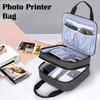 Portable Photo Printer Carrying Bag Polyester Elastic Band Sturdy Handles Detachable Divider Travel Storage Bag