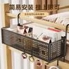 Wall-Mounted Hanging Storage Basket Dorm Bedside Shelf Non-Drill Iron Mesh Organizer Books Snacks Toiletries