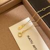 18K Gold Plated Pretzel Bread Necklace Dainty Collarbone Chain Women