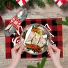 Neue Weihnachten Digital bedrucktes Platzset Feiertagsfeier Esstisch Wärmeisoliert Schmutzabweisend Tischmatte