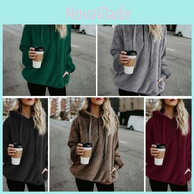 Cozy Fluffy Fur Hoodie For Women With Half-zip For Ultimate Comfort And Warmth