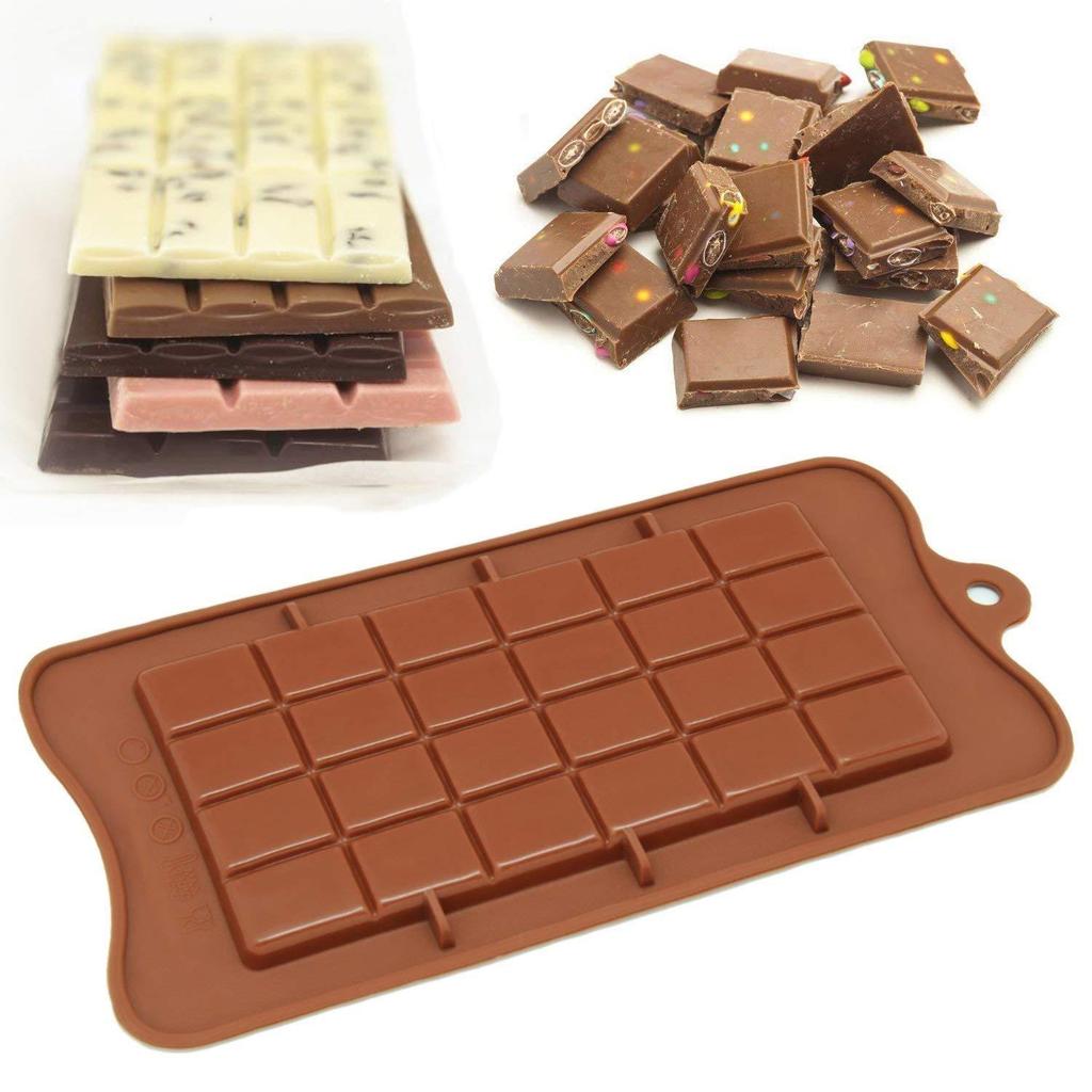 ORIGINAL DEALS Silicone Chocolate Mold 21x10x0.4cm for Homemade Chocolate, Candy, Jelly, or Ice Cubes