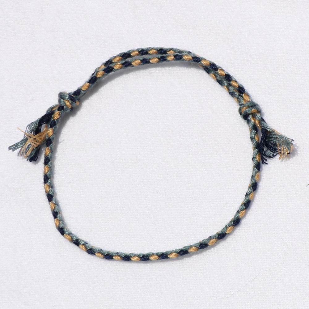 Eenvoudige Kleur Gevlochten Katoenen Touw Mannen Armband Retro Tibetaans Handgewreven Vrouwen Meerlaags Armband Mode Sieraden Accessoires