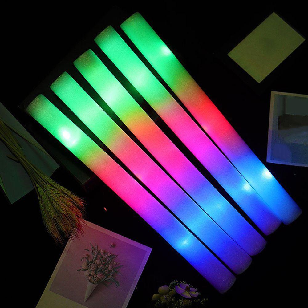 Concert for Party Festival Light up RGB LED Cheer Tube Colorful Flashing LED Foam Stick Glow Sticks