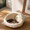 Conch Shape Jewelry Tray Trinkets Dish Trinkets Plate with Raised Ridges and Rolled Folds for Jewelry, Hair Accessories, Dresser Storage, or Bedroom