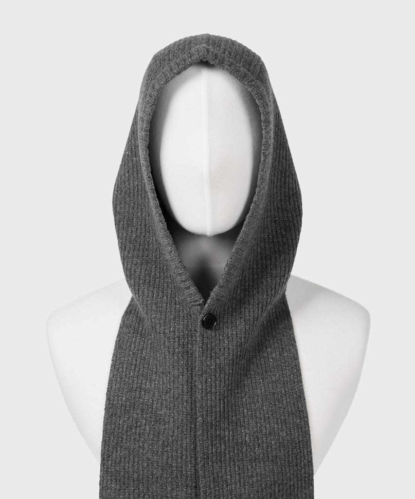 Musinsa Standard Lambswool Knit Scarf Balaclava [Medium Gray]