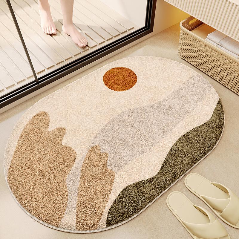 Bathroom Floor Mat Bathroom Foot Mat Absorbent Mat Bathroom Door Non Slip Carpet