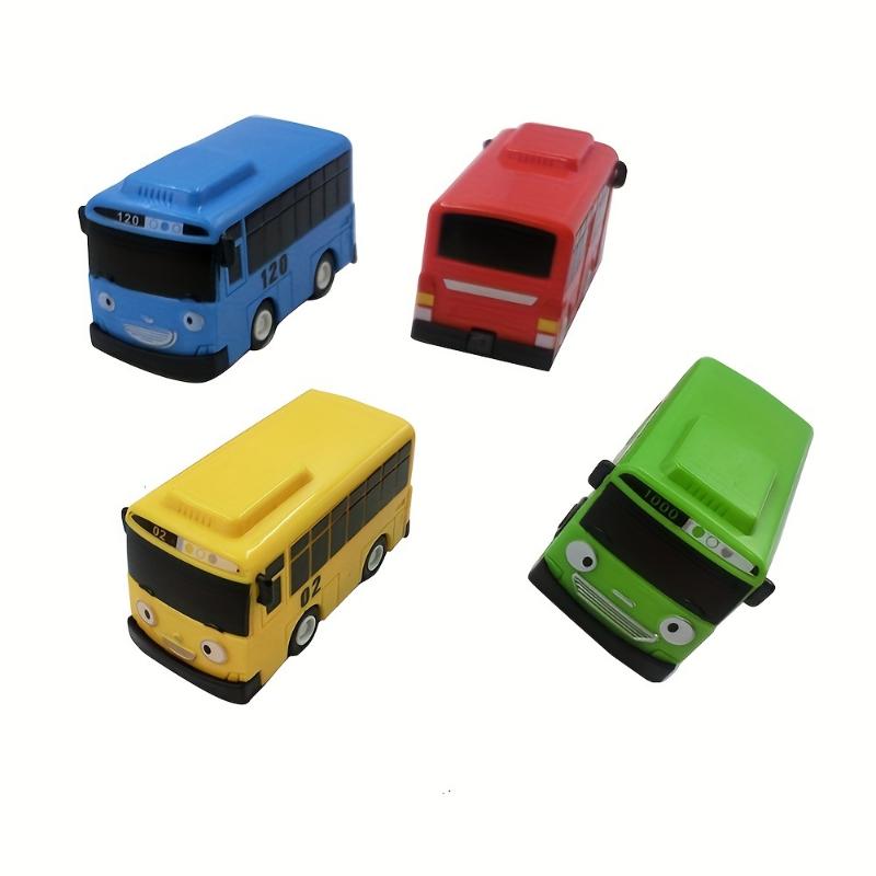 Small Bus Cars Plaything Pull Back Motor Vehicle Ride Car Toys For Kids Young Boys Girls Friction Powered City Bus Party Favors For Toddlers