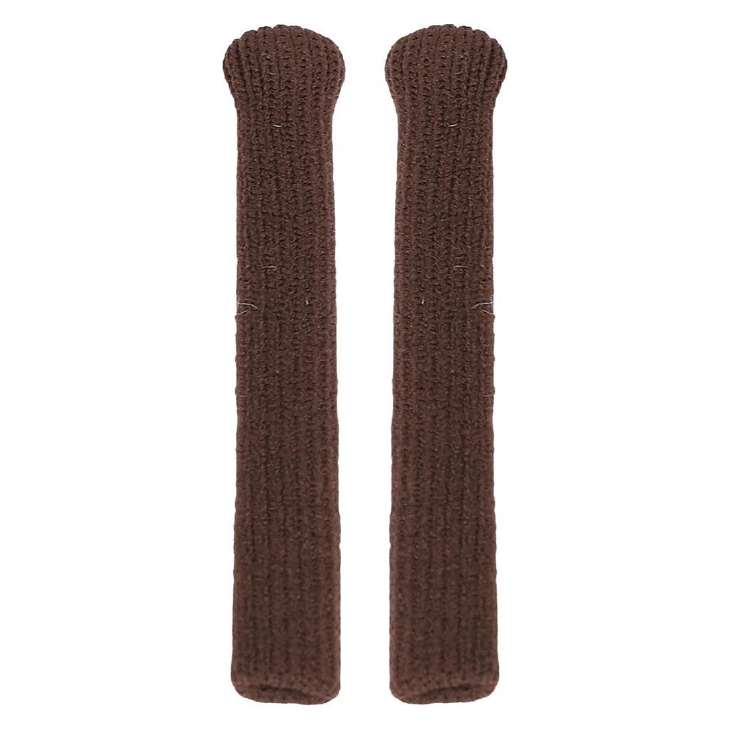 2 Packs Cotton Glasses Ear Cushion Soft Knitted Slip Proof Fixation Eyeglasses Temple Tips Sleeve Coffee