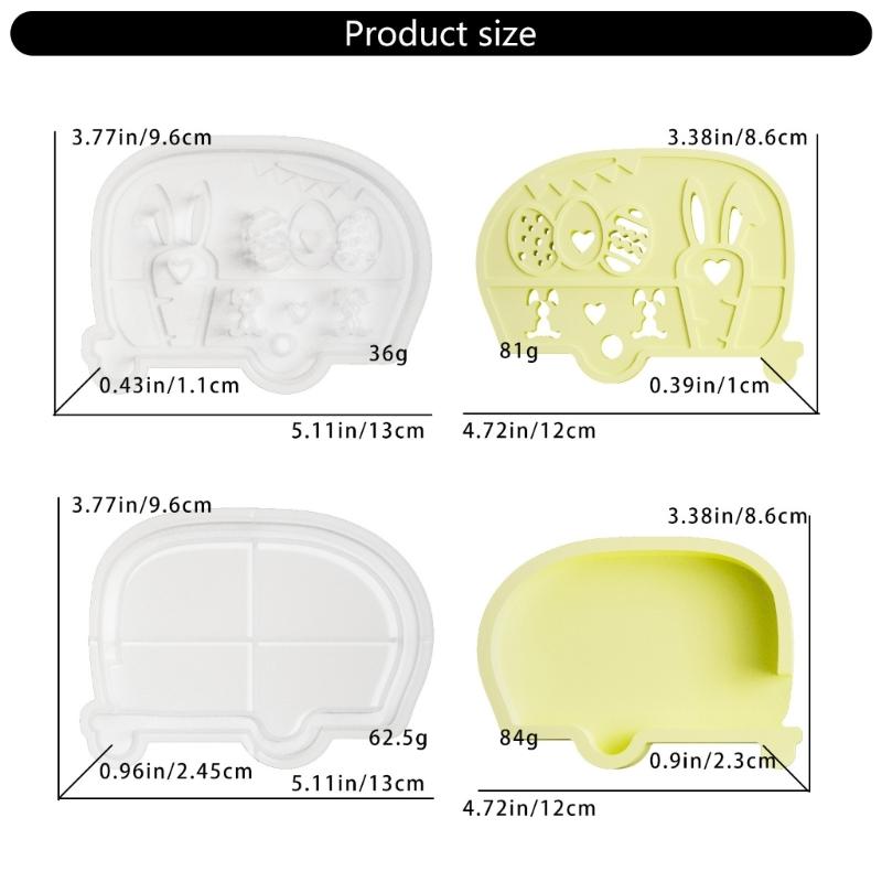 2Pcs Toy Bus Silicone Candle Stand Molds for Epoxy Resin Candle Holder Tealight Stand Bus Silicone Candlestick Molds