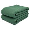 ORIGINLIFE Bath Towels, Green, Set of 2, Waffle, Hotel Style, 100% Cotton