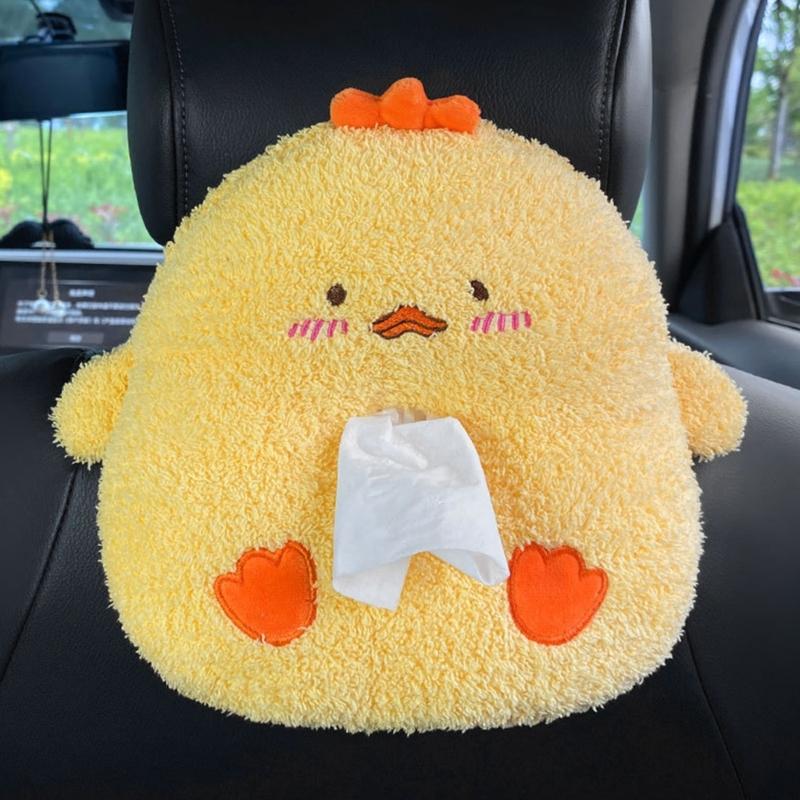 Entzückendes weiches Plüsch Auto Zubehör Taschentuchhalter Aufbewahrungsbox Organizer Abnehmbares waschbares Design Für Kinder Familie Reisen