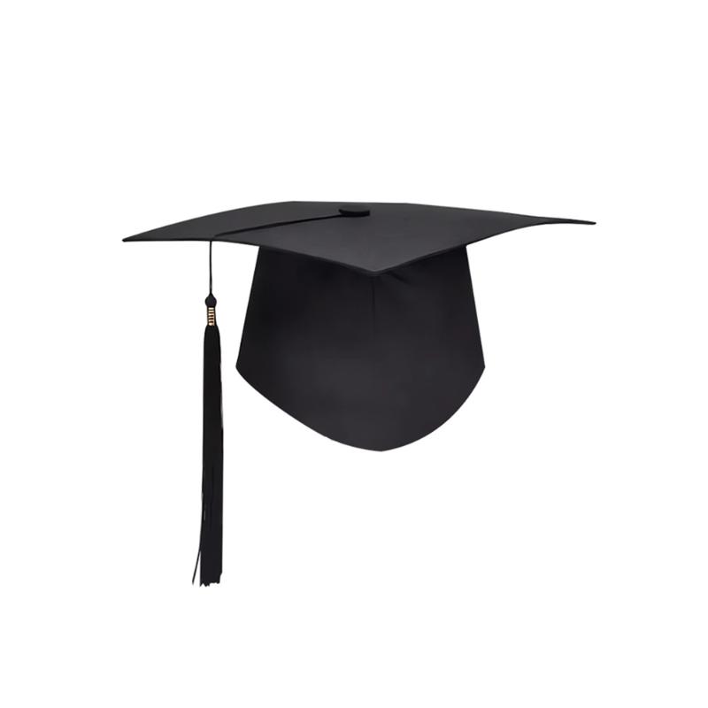 

2026 Graduated Shoulder Strap Black Bachelor Caps With Tassel For Graduation Party Decoration Photo Props Decoration Supplies A9