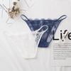 Hot-Selling Seductive Lace Thong Panties: Eyelash Lace, Transparent Design, Cotton Crotch