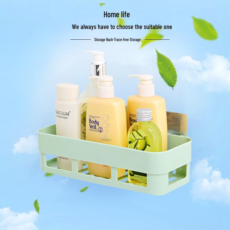 Wall-Mounted Punch-Free Suction Cup Bathroom Organizer