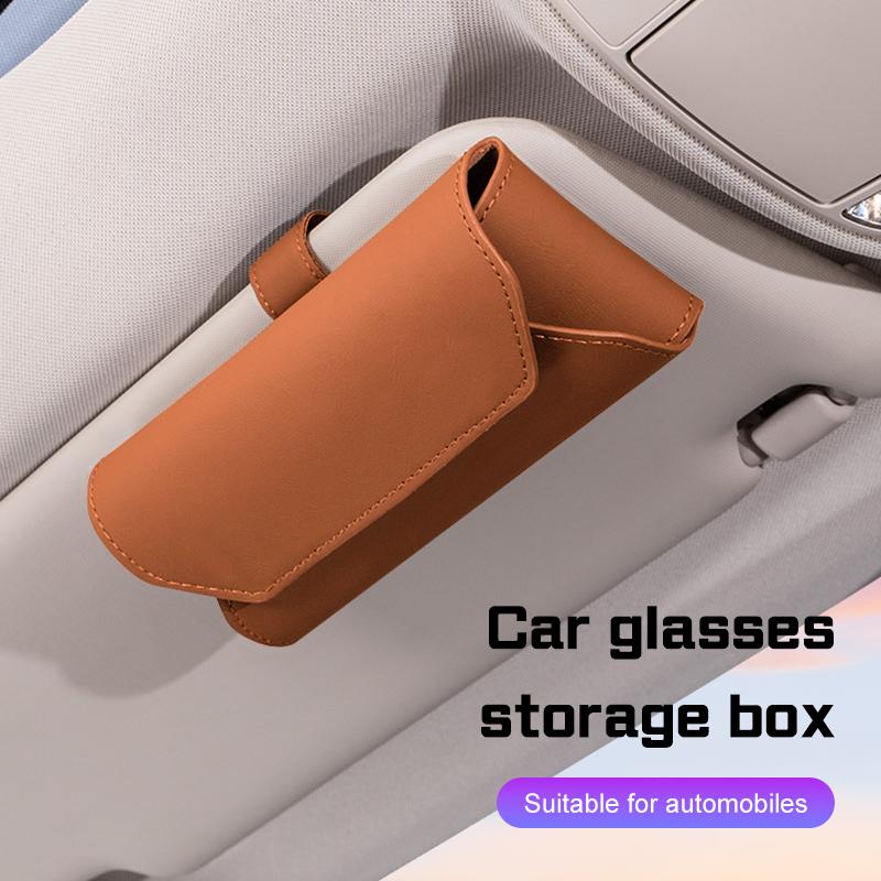 For Citroen Cactus Grand Picasso C2 C3 C4 C5 C6 C8 Xsara Berlingo Car Sun Glasses Case Portable Leather Storage Box Accessories
