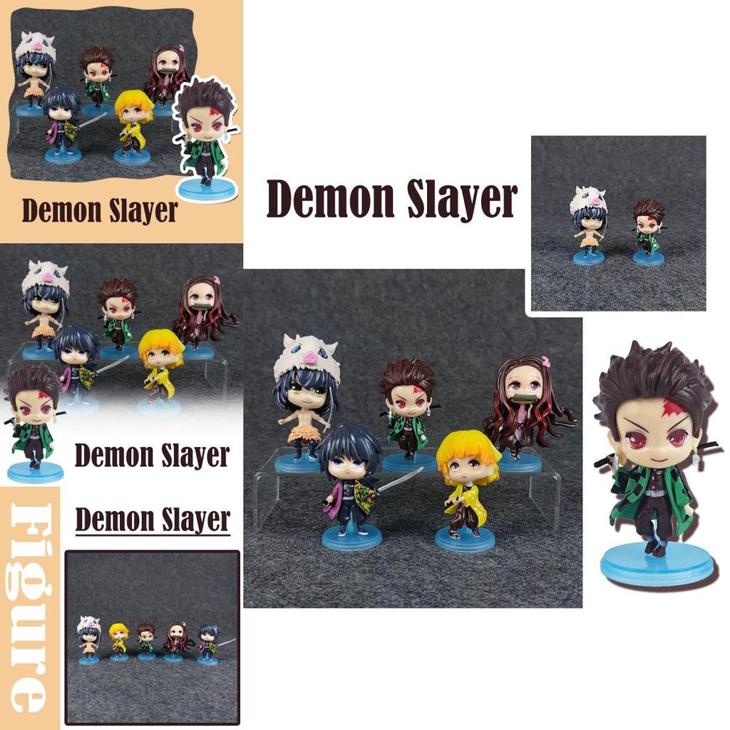 Unique Demon Slayer Q Doll Collectibles Perfect For Otaku Themed Desktop Decor