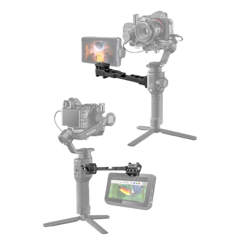 Handheld Gimbal Accessory Mount For Camera Cold Shoe Slots For Microphone, LED Video Light Extension Bracket Aluminum