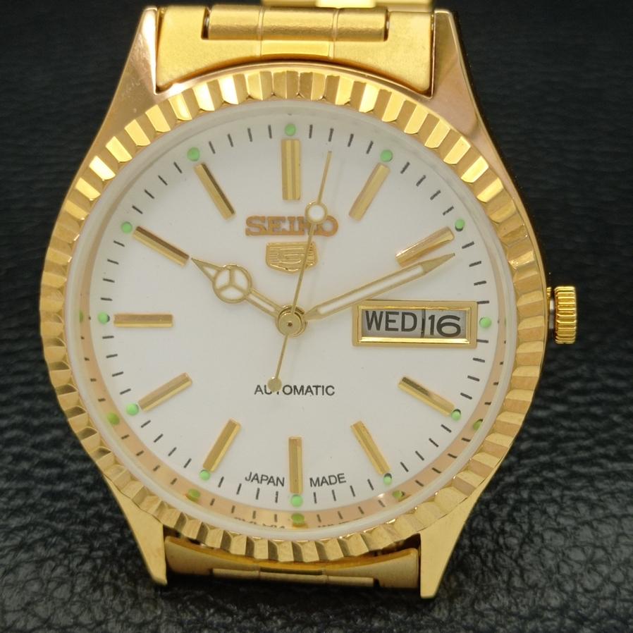 REFURBISHED VINTAGE SEIKO 5 AUTO 6309A JAPAN MENS WHITE DIAL WATCH a425916-2 RL620a-a425916