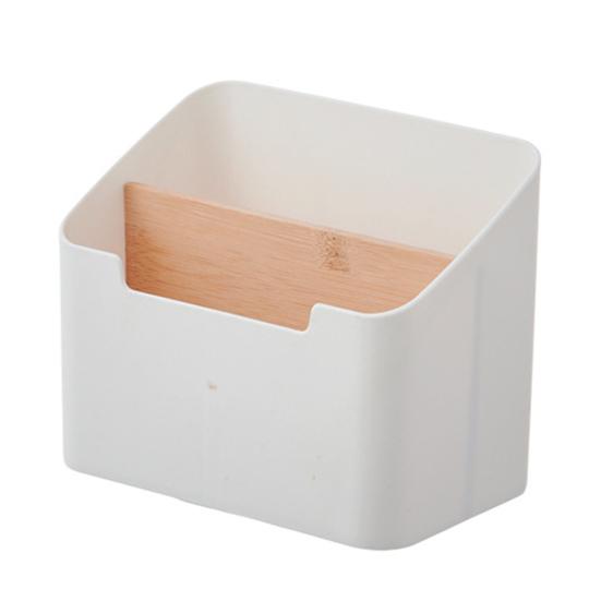 

Коробка для хранения Органайзер для рабочего стола без беспорядка Держатель для пультов и канцелярских принадлежностей Коробка для порядка на рабочем месте Офисные принадлежности A белый