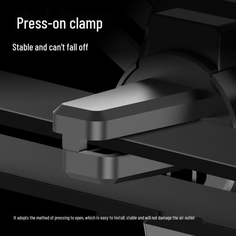 Uchwyt na telefon do kratki wentylacyjnej samochodu z grawitacyjnym systemem antywstrząsowym