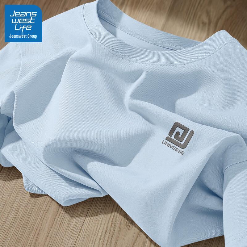 JEANSWEST LIFE Men s Crest Print Heavyweight Cotton T-Shirt M