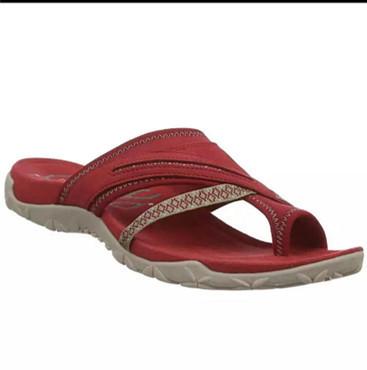 

Summer Women S Shoes European And American Comfortable Cover Toe Flat-Bottomed Slippers Women S Color Matching Cool Slippers Women S Outer Wear 35 красный