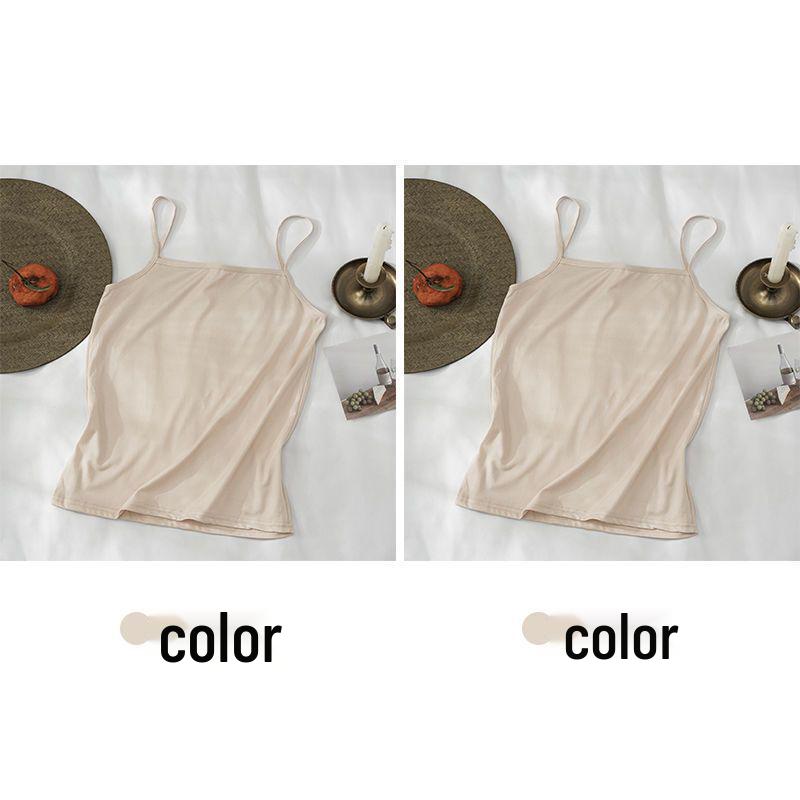 Women's Versatile Sleeveless Mid-Length Camisole - Thin Base Layer & Outerwear Top