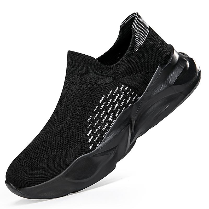 Ultra Lightweight Socks Shoes Men Women Breathable Knitted Casual Sneakers Slip-on Loafers Thick Sole Walking Footwear