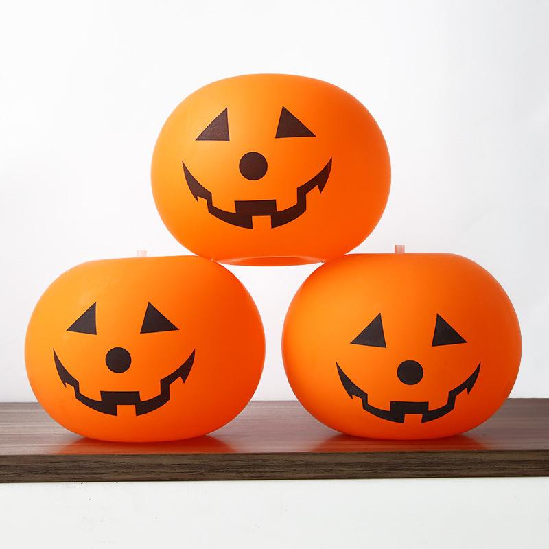 Halloween Party Decorations Jack-O-Lantern Balloons, Glowing Ghost Festival Pumpkin Emoji Ornament Balloons