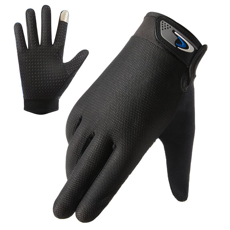 Summer Male's Fishing Gloves Anti-UV Cycle Cycling Female Two Finger Cut Male Touch Screen Angling Anti-Slip Breathable Fitness Glo Practical Use
