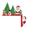 Christmas Door Corner Decoration Frame Holiday Decor Wall Snowman Wood Ornament for