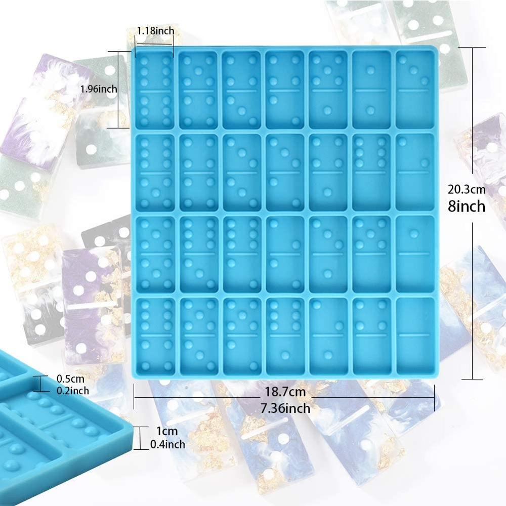Shiny Dominoes Silicone Epoxy Resin Mould Cake Mold Fondant Molds Cake Decorating Tools Chocolate Fondant Tools Soap Mold Diy