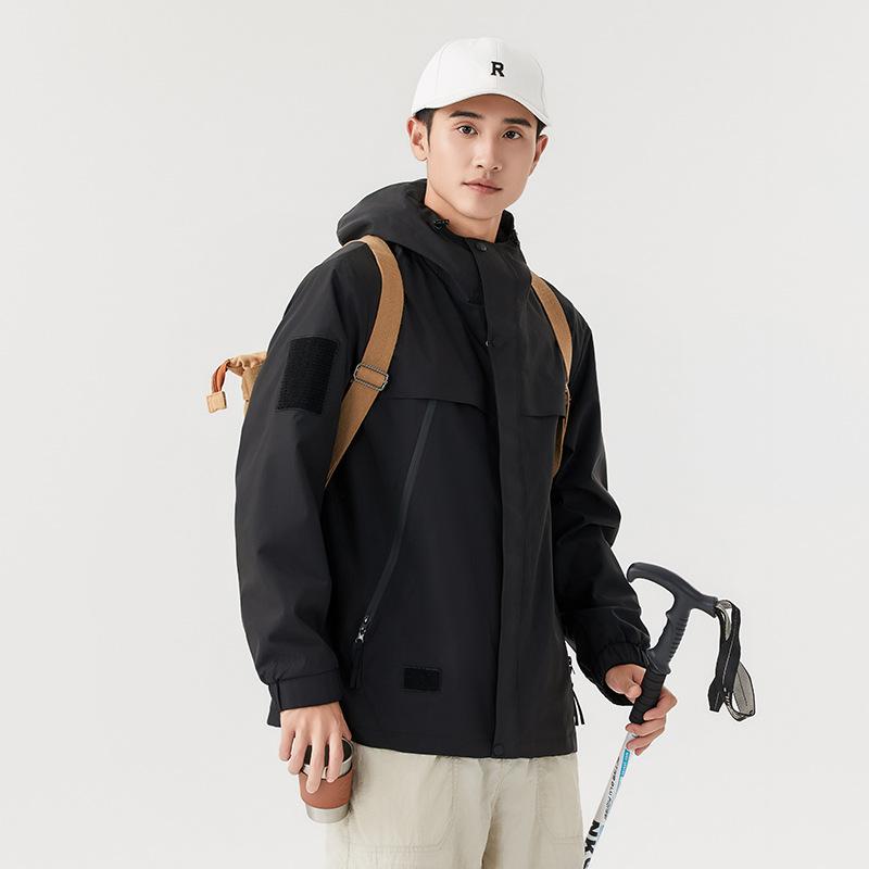 

Jackets for Men and Women, Spring and Autumn New Workwear Jackets, Windproof and Waterproof, Outdoor Heavy Rain, Tibetan Couple Hiking Clothes M