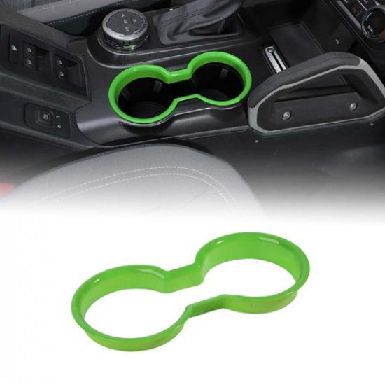 Light Green + For Ford Bronco Inner Front Water Cup Holder Frame Cover Trim