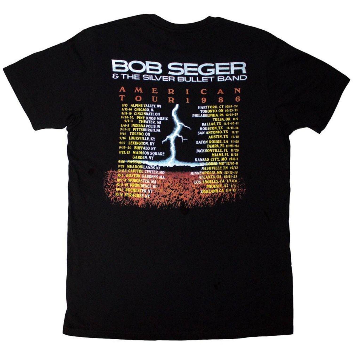 

Bob Seger Amp The Silver Bullet Band Tour 03986 T Shirt Unisex T-Shirt XXXXXL чорний
