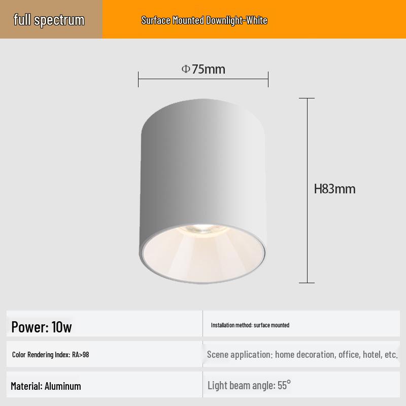 Waterproof LED Surface-Mounted Ceiling Spotlight for Indoor & Outdoor Use