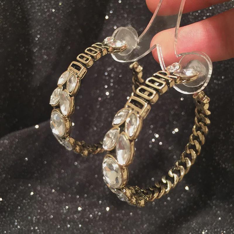 S925 Silber Retro Weizenähren Kreis & Stern Buchstaben Ohrringe – Übertrieben, Trendiger Stil