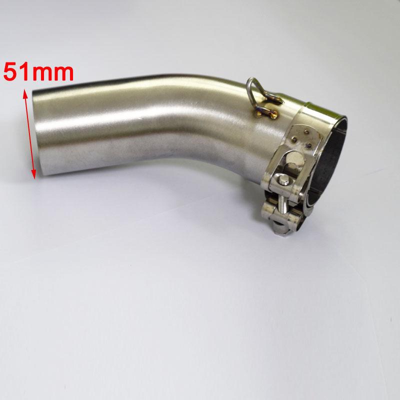 Edelstahl Mittelrohr Auspuffverbinder für ZX4R RR Motorrad Sportwagen.
