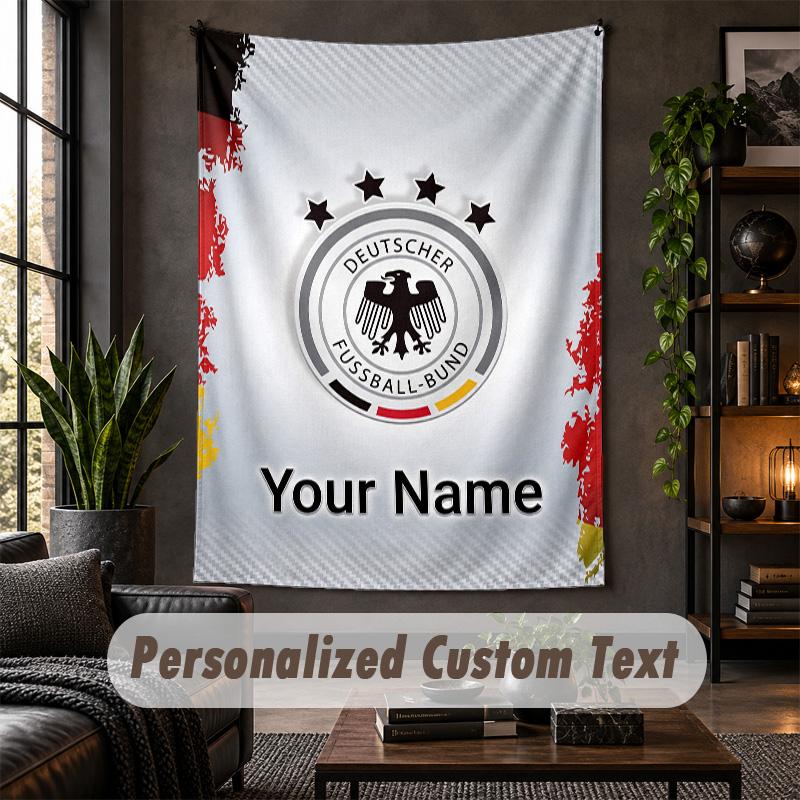 Wall Tapestry Germany National Football Team Print Custom Name Text Wall Hanging Home Decor