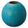 Marui Pottery Shigaraki Ware Hechimon Ceramic Flower Seiran Made In Vase, Vase, Approx. 17cm, Ball-shaped, Blue, Japan, MR-1-5529