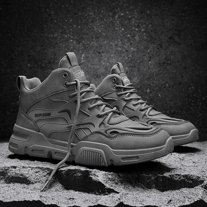 Shoes for Men Autumn New High Top Motorcycle Boots Outdoor Platform Fashion High Quality Ankle Boots Safety Shoes Man for Work