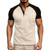 Men's Summer Color-block Raglan Short-sleeve T-shirt Casual Sporty Top
