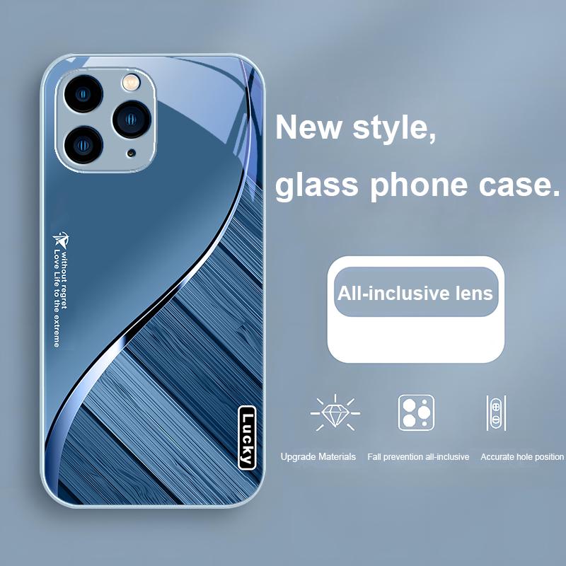 Love Life to the extreme Lucky for Iphone 15 14 13 12 11 Pro Max X XS XR 7 8 Plus 2020 2022 SE Black tempered glass phone case