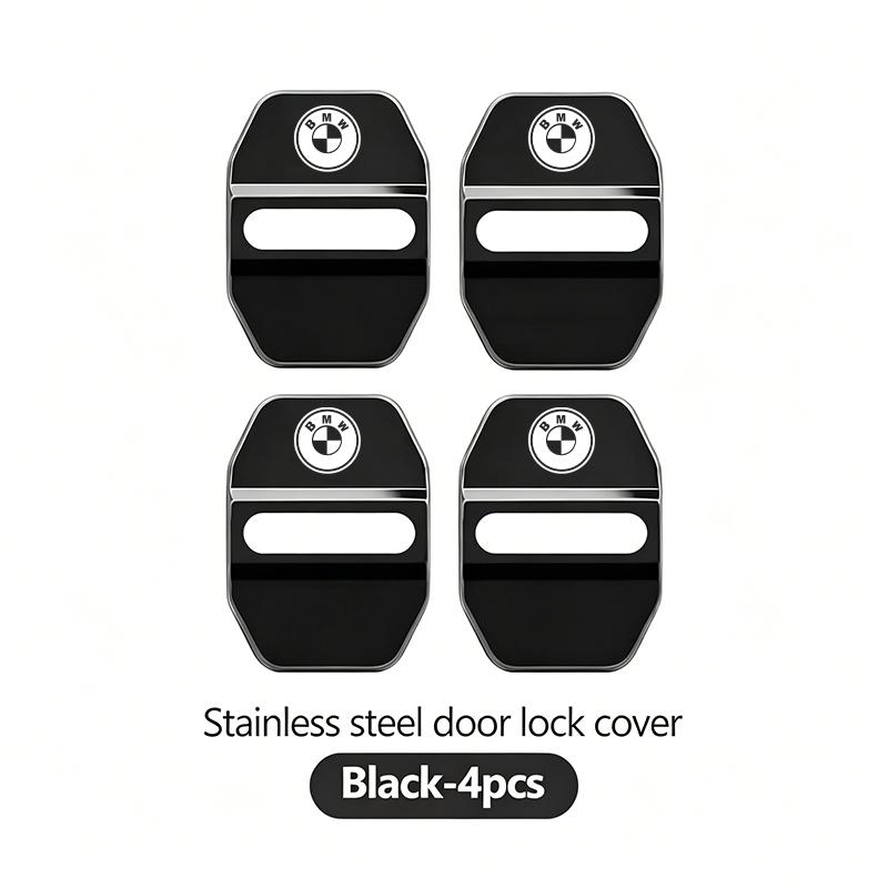 FA54Pcs Zinc Alloy  Car Door Lock Buckle Protection Cover Anti-Collision Shock Absorbing Cushion Stickers For BMW G80 G06 G07 G42 G