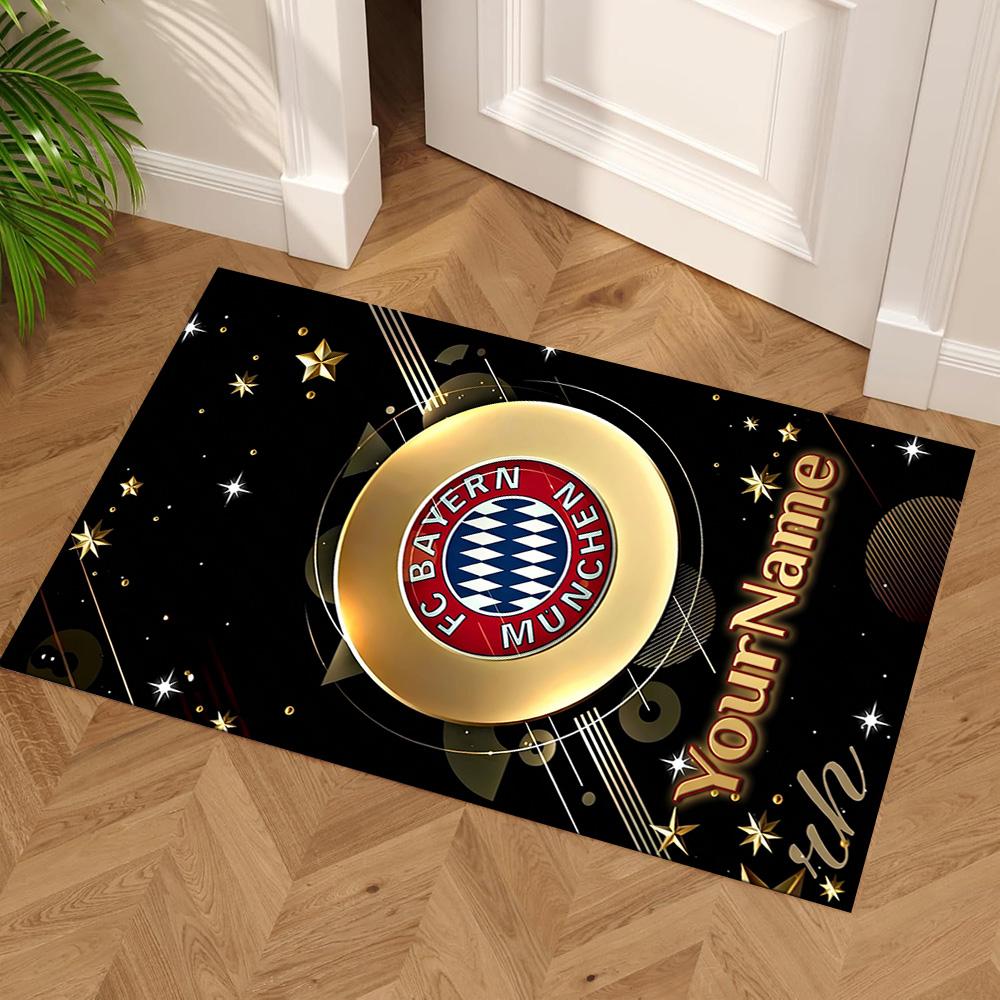 Bayern Munich Personalized Text Floor Rug Office Rug Perfect for Balcony Dining Room Bedrooms Playrooms Anti-slip Rug Decorate Offices