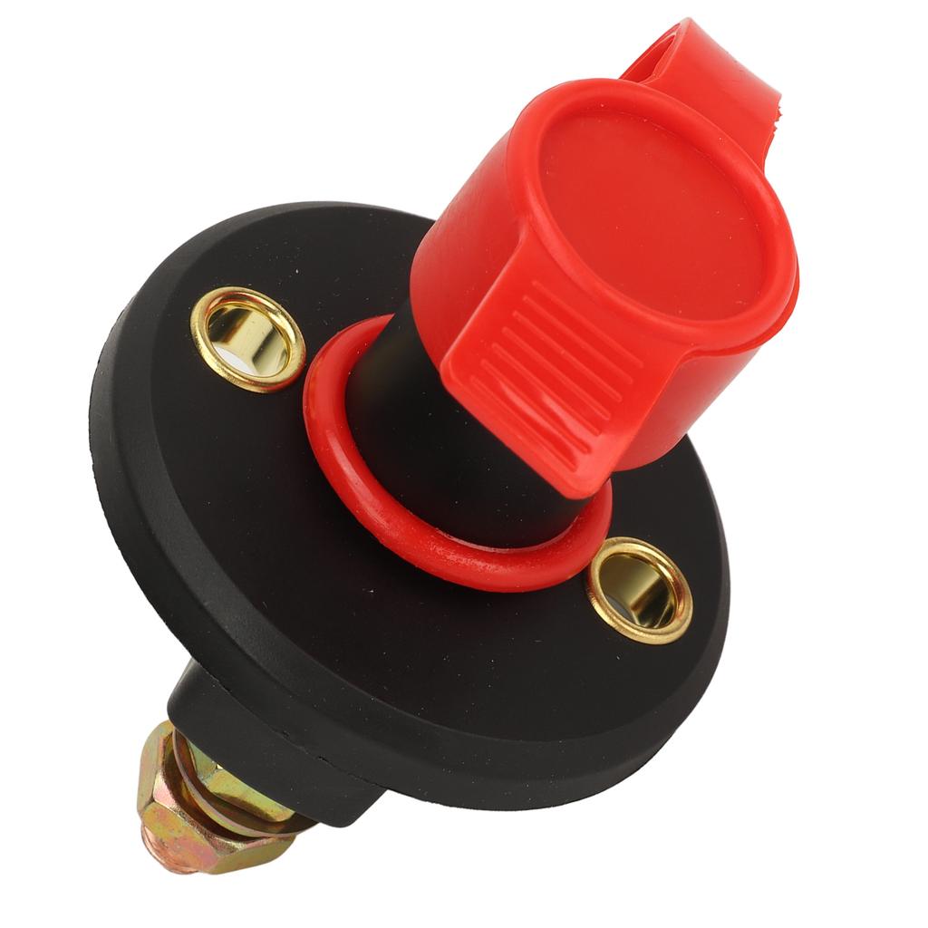 Battery Disconnect Switch DC12 to 24V Power Isolator On Off Switch with 2 Power Off Switches 4 Brass Terminals for Car