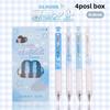 4PCS/Set Sweet Love Series Gel Pen Press Using 0.5mm Black Ink Ballpoint Pen Quick Drying ST Tip Office Signature Pen Gift